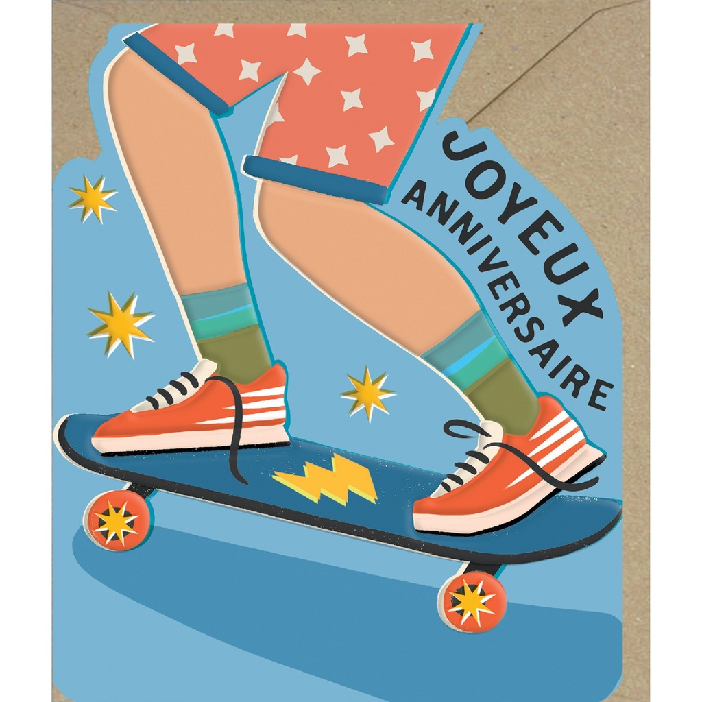 CARTE DOUBLE ODYSSEE DECOUPE  - ANNIVERSAIRE ADO GARCON