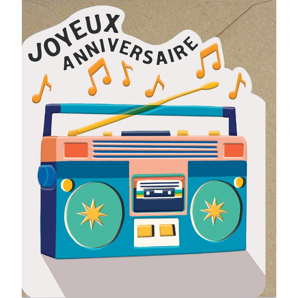 CARTE DOUBLE ODYSSEE DECOUPE  - ANNIVERSAIRE HOMME