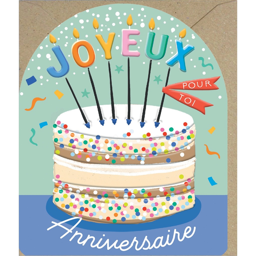 CARTE DOUBLE ODYSSEE DECOUPE  - ANNIVERSAIRE ADULTE MIXTE