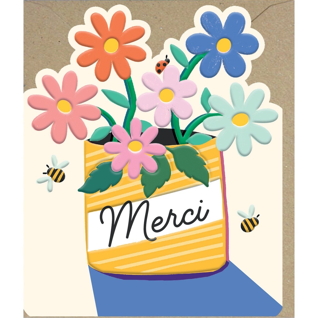 CARTE DOUBLE ODYSSEE DECOUPE  - MERCI