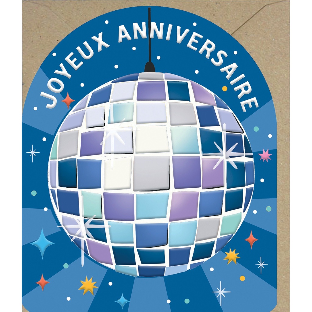 CARTE DOUBLE ODYSSEE DECOUPE  - ANNIVERSAIRE ADULTE MIXTE