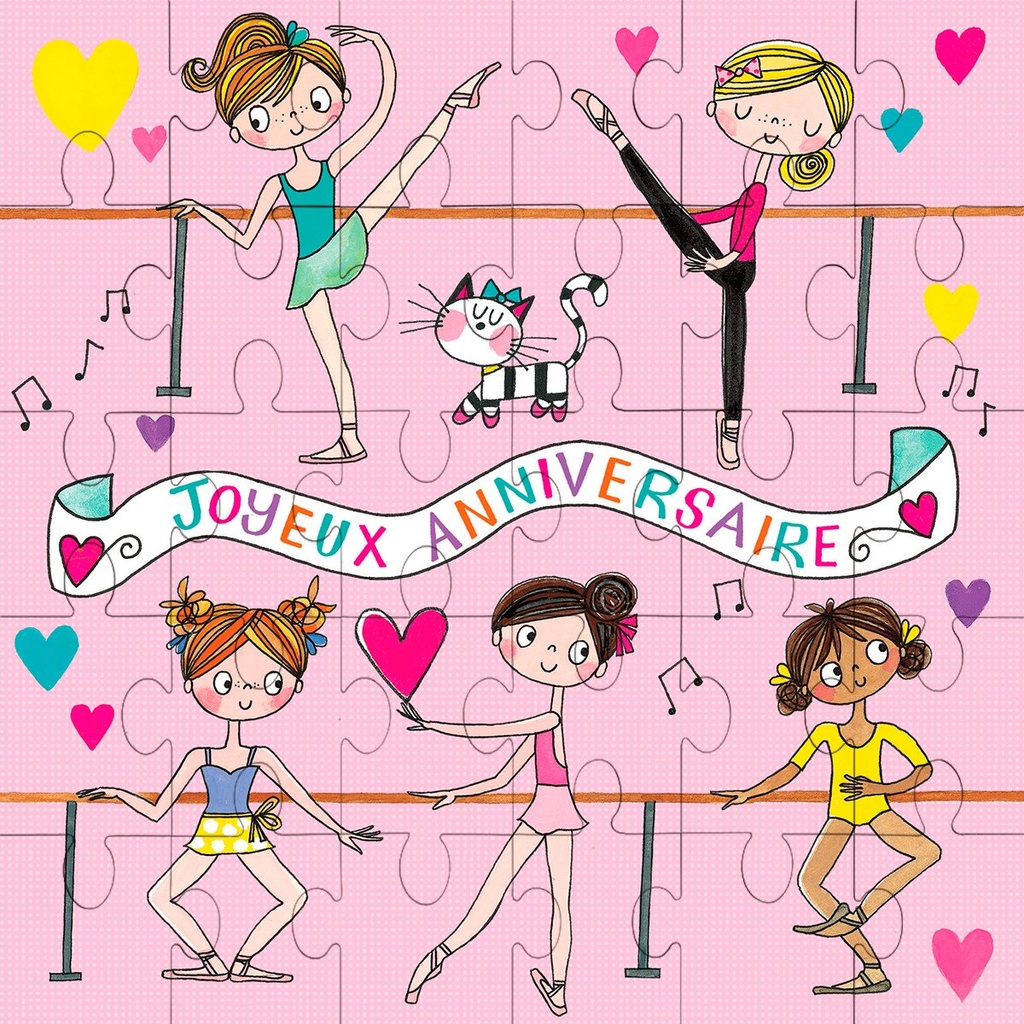 CARTE PUZZLE RACHEL ELLEN - ANNIVERSAIRE DANSEUSES