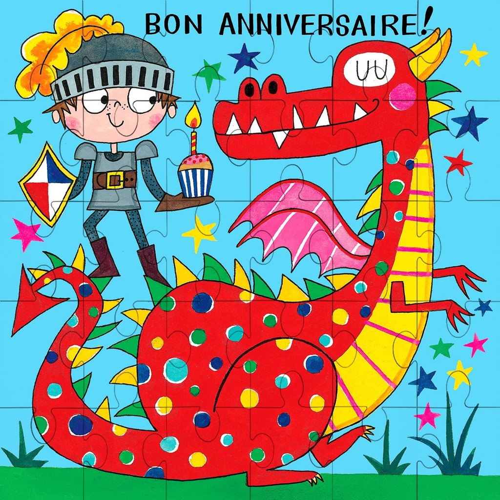 CARTE PUZZLE RACHEL ELLEN - ANNIVERSAIRE DRAGON