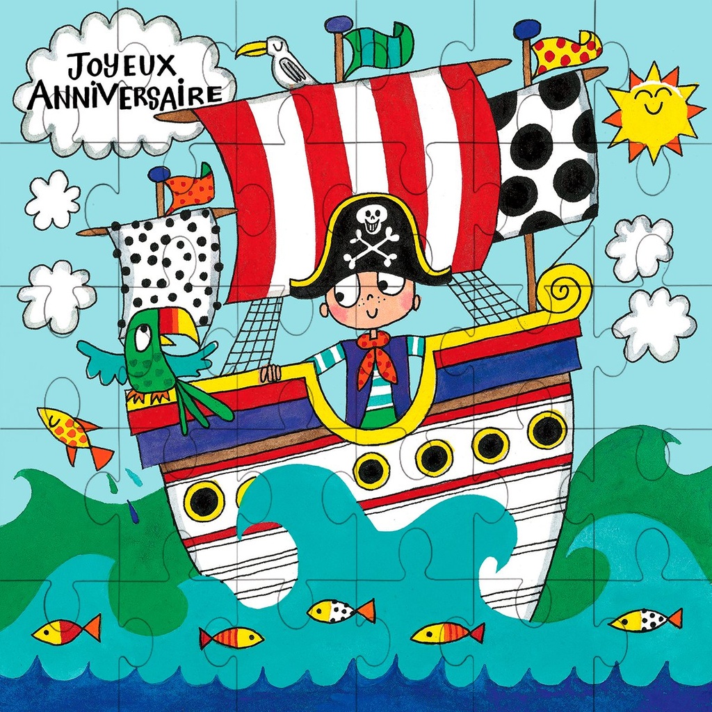 CARTE PUZZLE RACHEL ELLEN - ANNIVERSAIRE PIRATE