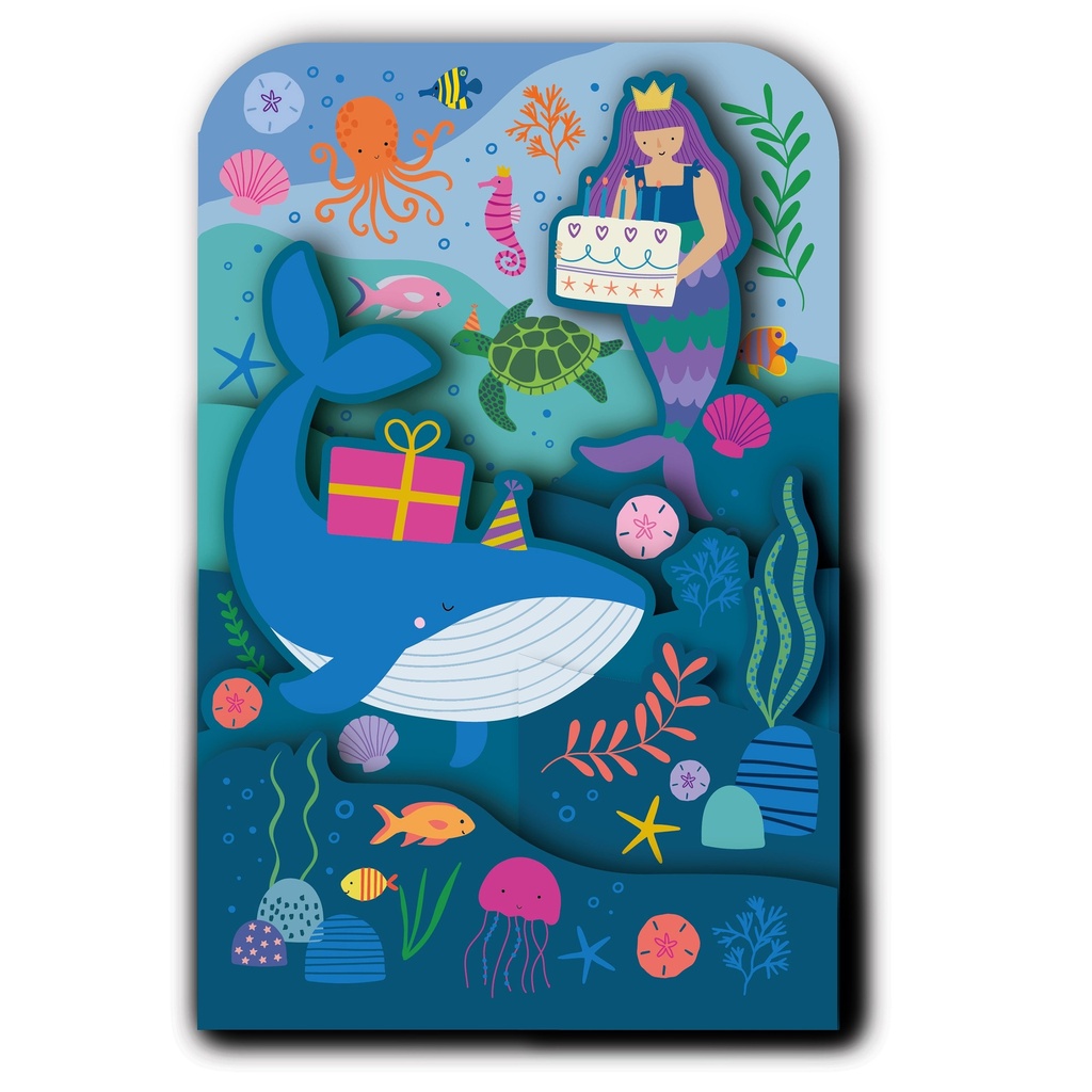 CARTE DOUBLE HAPPY 3D SIRENE
