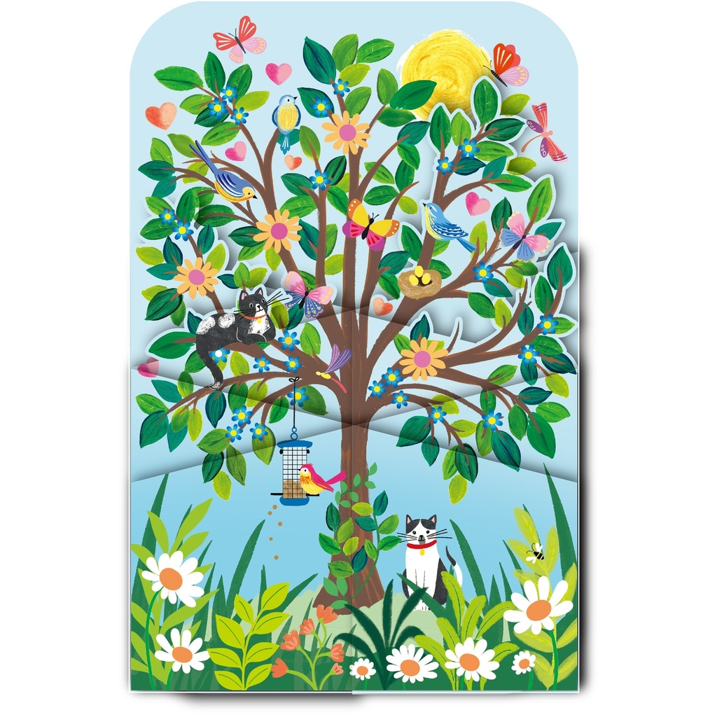 CARTE DOUBLE HAPPY 3D ARBRE