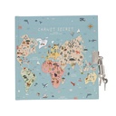 CARNET SECRET CARRE CARTE DU MONDE