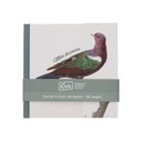 CARNET MOT DE PASSE CARRE MAGNETIQUE ENCYCLOPEDIA OISEAU VERT