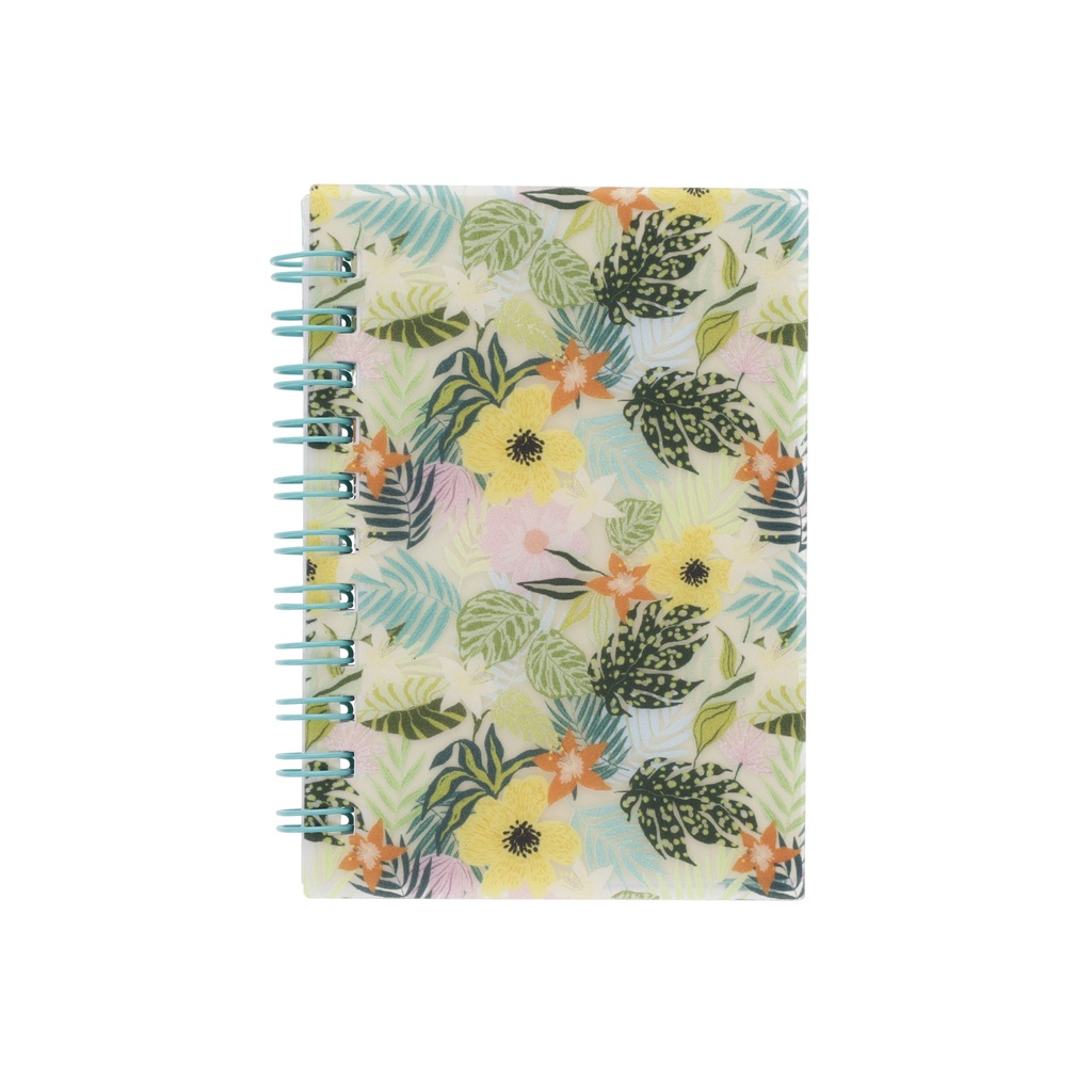 CARNET MOT DE PASSE A7 SPIRALE COUVERTURE TRANSPARENTE IMPRIMEE ALL OVER 3 FEUIL