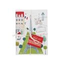 SET DE 3 CARNETS A6 AVEC FICELLE LE TOUT PARIS BLANC ASSORTIS
