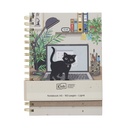 NB LIGNE A5 SPIRALE BUG ART CHATON ORDI