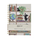 NB LIGNE A5 SPIRALE BUG ART CHATONS BIBLI