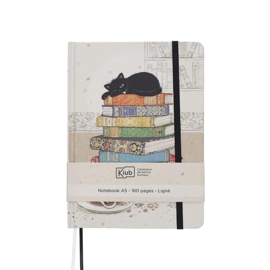 NB LIGNE A5 DOS COLLE COUSU BUG ART CHATON LIVRES