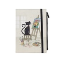 NB LIGNE A5 POCHETTE PU RECYCLE BUG ART CHAT PEINTRE