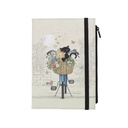 NB LIGNE A5 POCHETTE PU RECYCLE BUG ART CHATS VELO