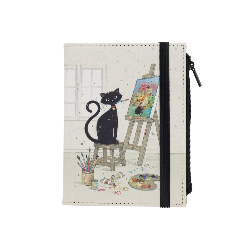 NB LIGNE A6 POCHETTE PU RECYCLE BUG ART CHAT PEINTRE