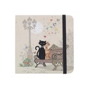 CARNET MOT DE PASSE CARRE BUG ART COUPLE DE CHATS