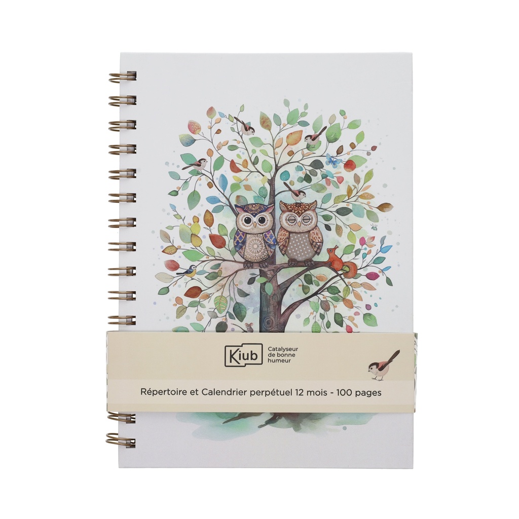 REPERTOIRE A5 / CALENDRIER PERPETUEL A SPIRALE PORTFOLIO ARBRE