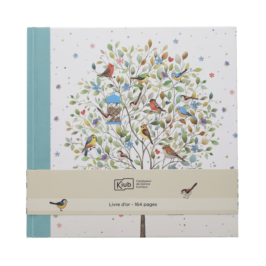 LIVRE D OR CARRE PORTFOLIO ARBRE OISEAUX