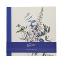 LIVRE D OR CARRE ENCYCLOPEDIA FLEURS BLEU
