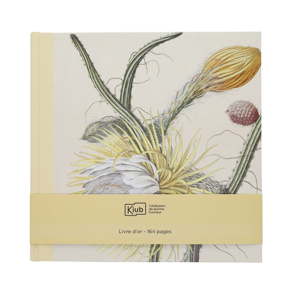 LIVRE D OR CARRE ENCYCLOPEDIA FLEURS JAUNE