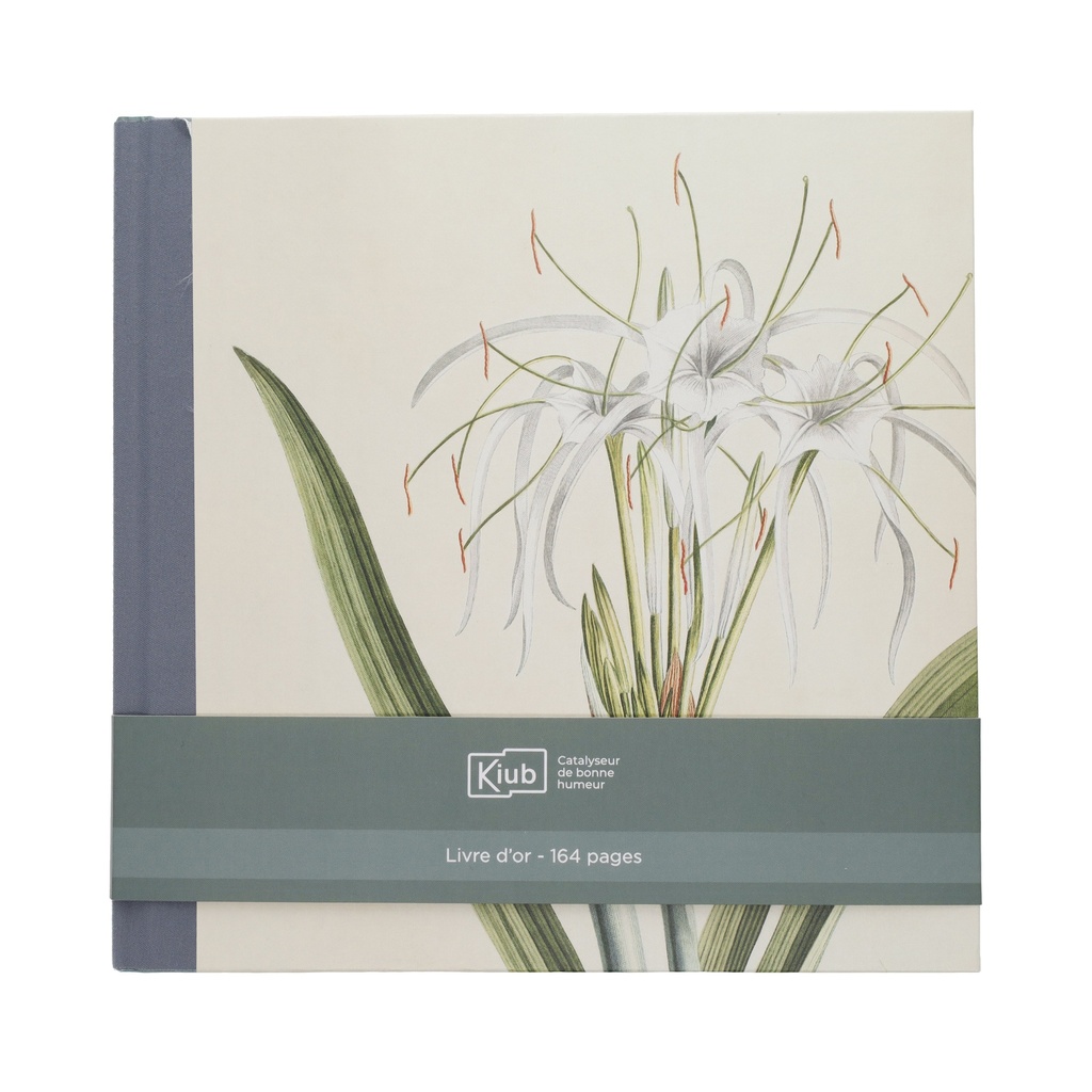 LIVRE D OR CARRE ENCYCLOPEDIA FLEURS VERT