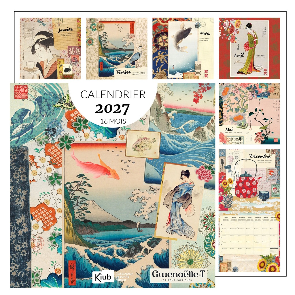CALENDRIER CLASSIQUE 16 MOIS 2027 - GWENAELLE TROLEZ JAPON