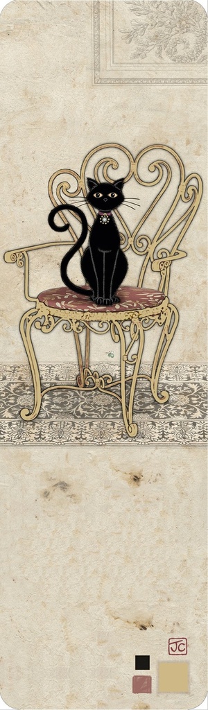 MARQUE PAGES BUG ART CHAT NOIR CHAISE