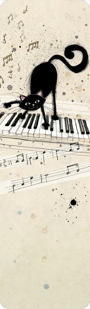 MARQUE PAGES BUG ART CHAT PIANO