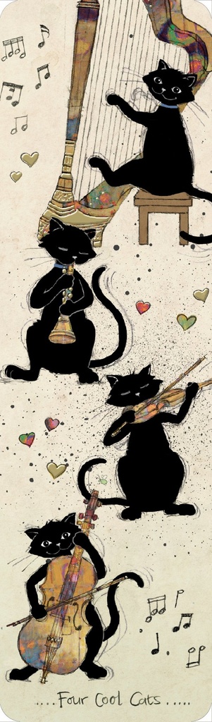 MARQUE PAGES BUG ART CHAT MUSIQUE INTRUMENTS