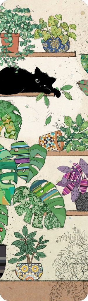 MARQUE PAGES CHATON PLANTES