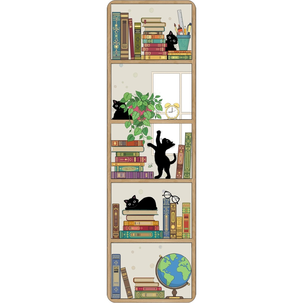 MARQUE PAGES H040 - BUG ART CHATON BIBLIOTHEQUE