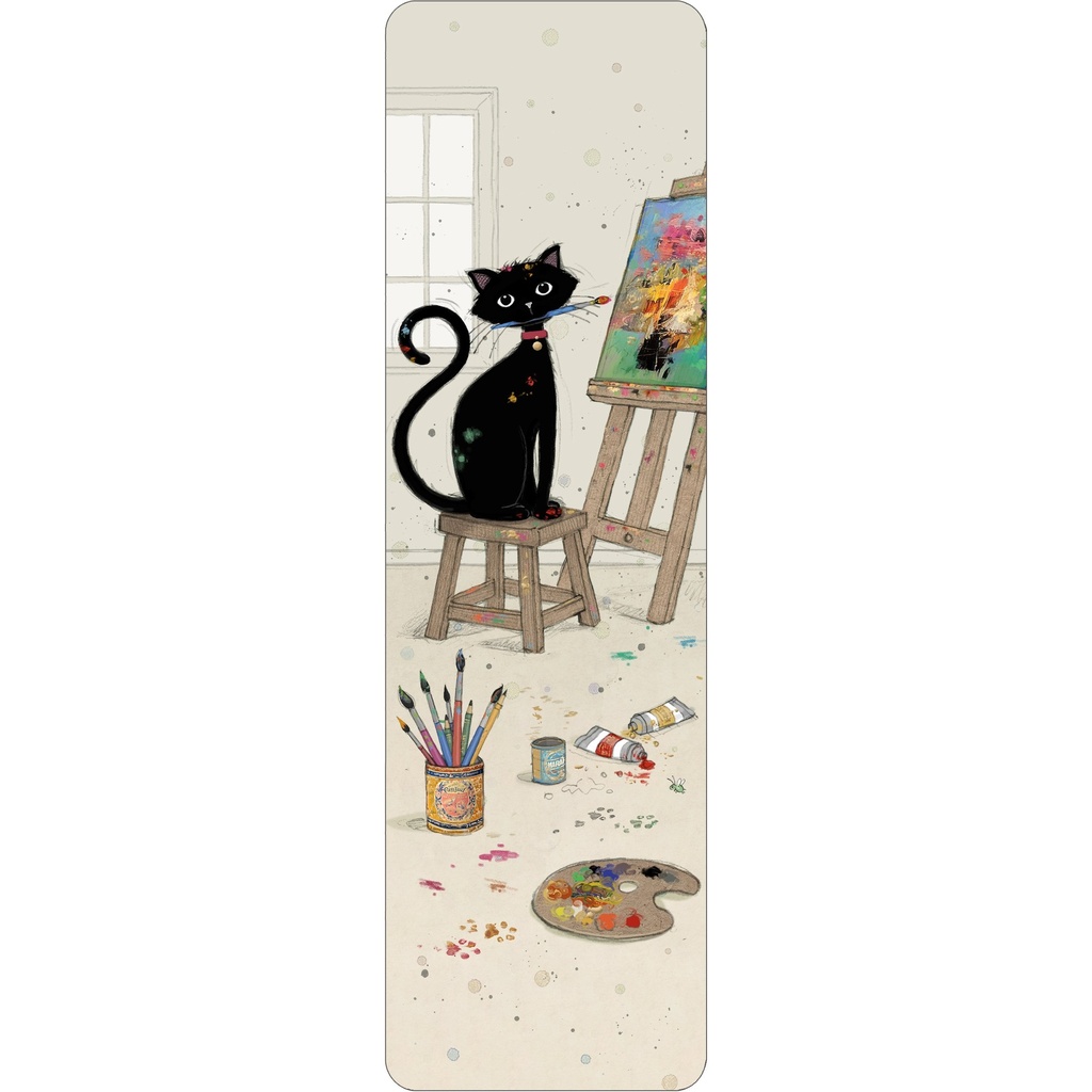 MARQUE PAGES H043 - BUG ART CHAT PEINTRE