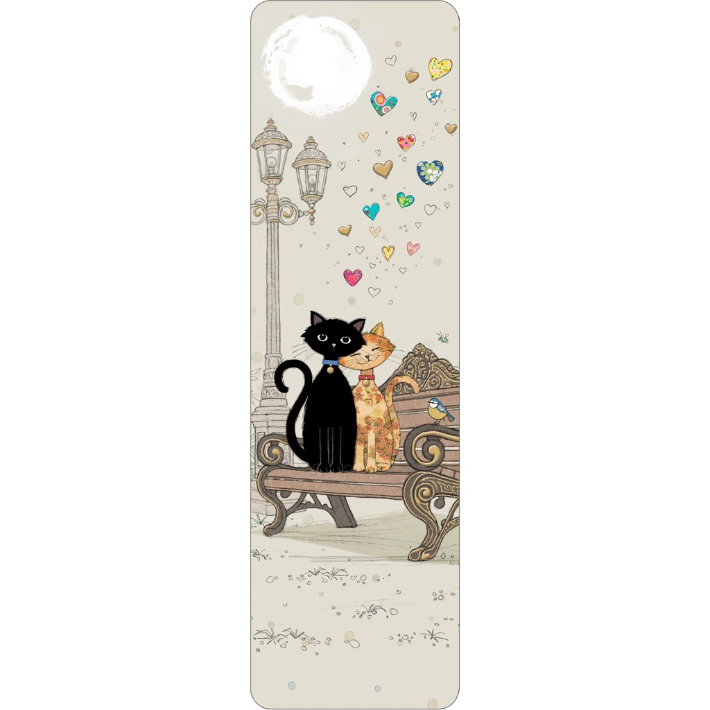 MARQUE PAGES H044 - BUG ART CHAT AMOUREUX BANC