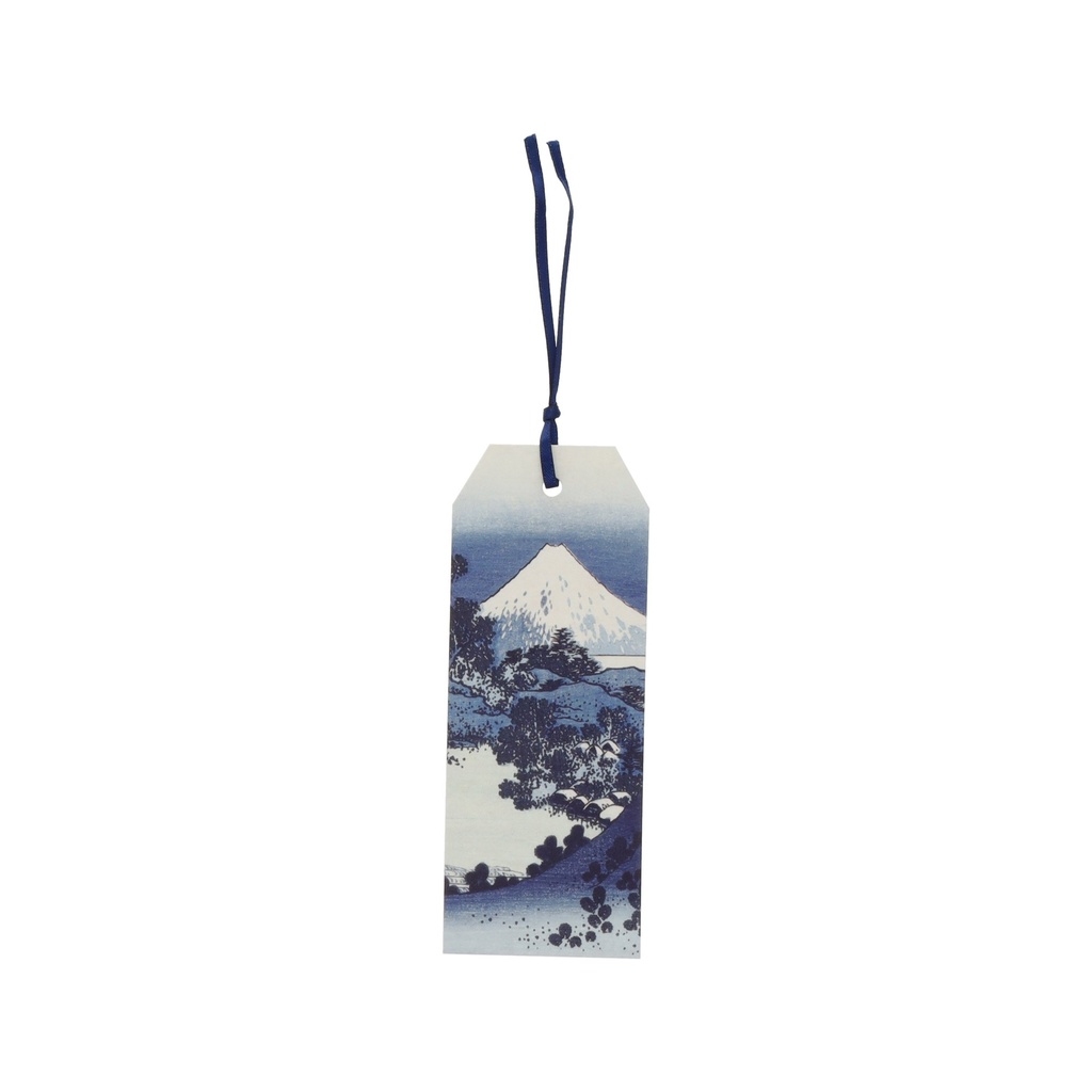 MARQUE PAGES AVEC RUBAN ENCYCLOPEDIA MONT FUJI BLEU