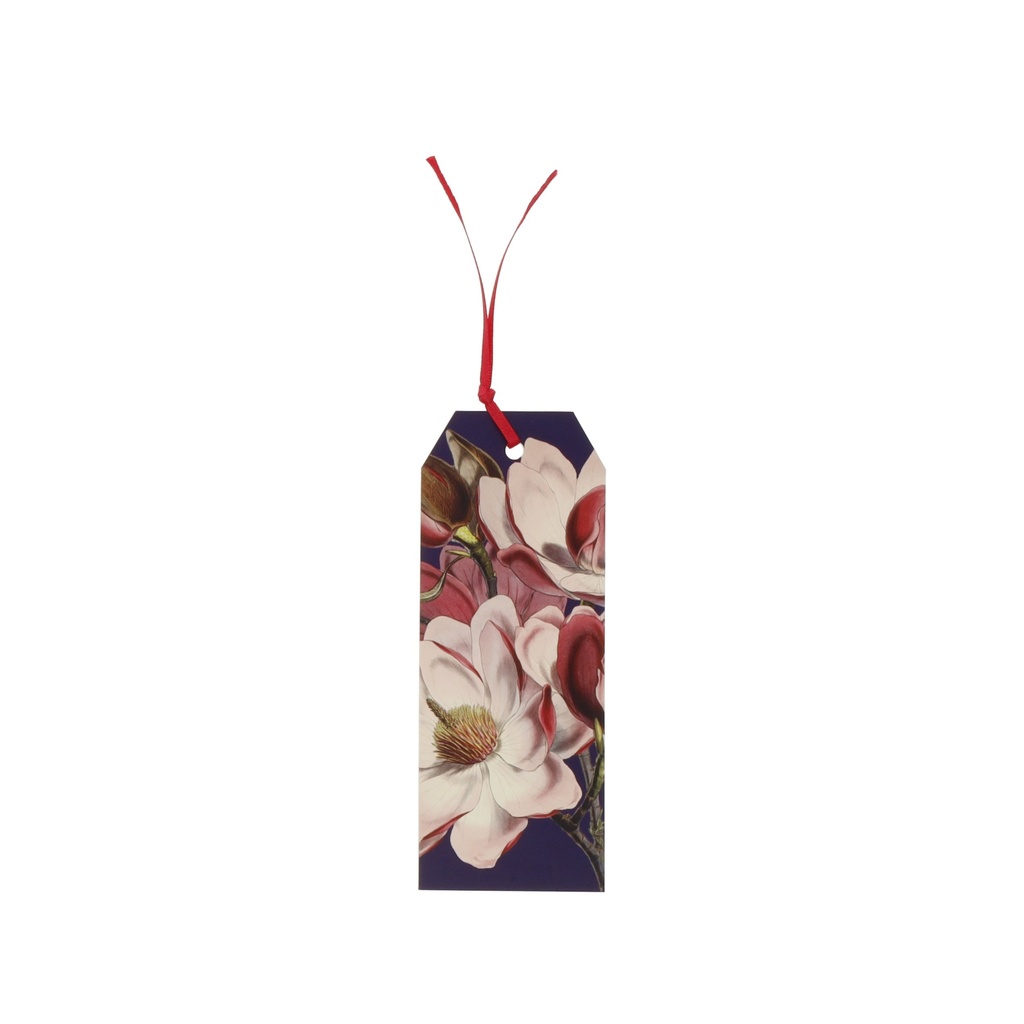 MARQUE PAGES AVEC RUBAN ENCYCLOPEDIA MAGNOLIA ROUGE