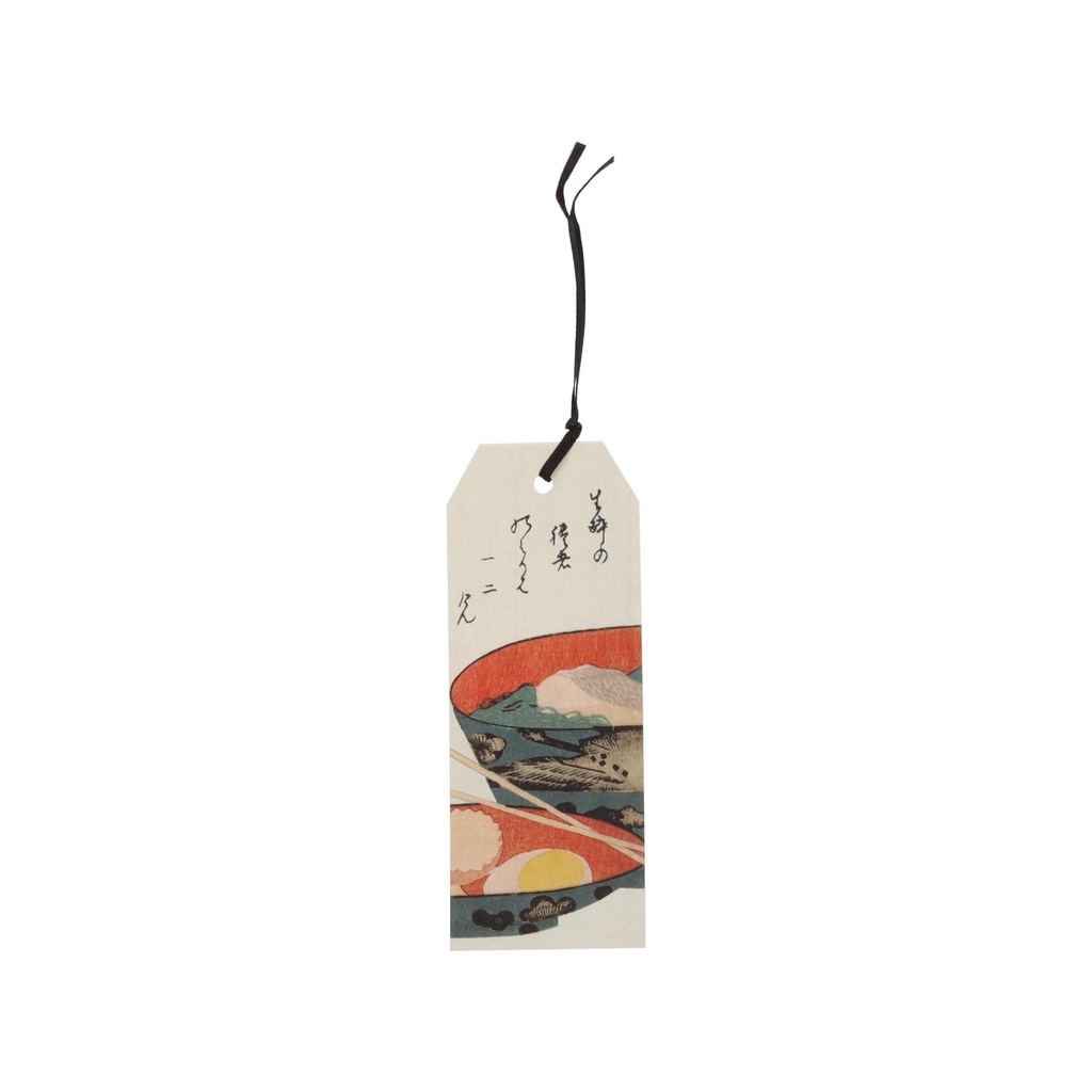 MARQUE PAGES AVEC RUBAN ENCYCLOPEDIA RAMEN JAPONAIS NOIR