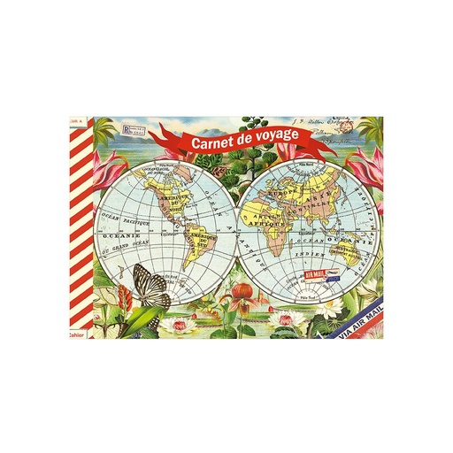 [GTMV004] MINI CAHIER ILLUSTRE 48 PAGES 15 X 10 CM - VOYAGE