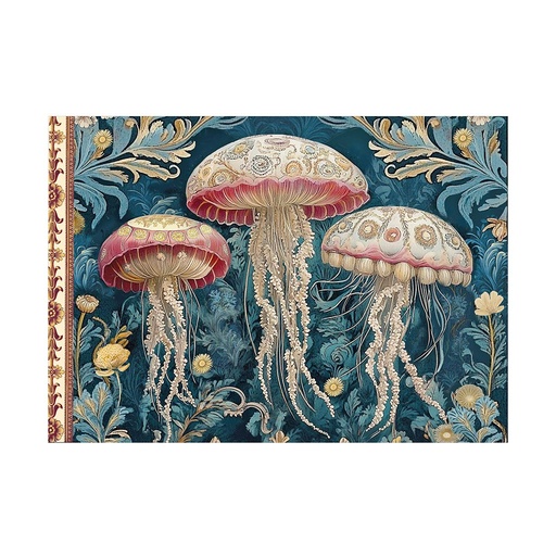 [GTCV003] CAHIER ILLUSTRE 48 PAGES 21 X 15 CM - ART NOUVEAU MEDUSES