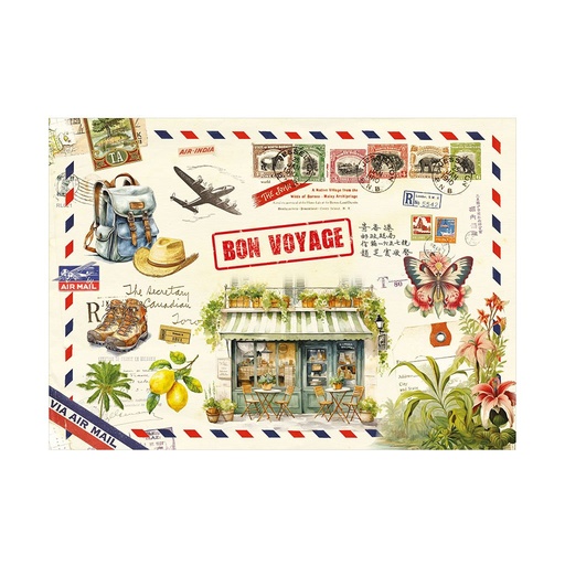 [GTCV005] CAHIER ILLUSTRE 48 PAGES 21 X 15 CM - BON VOYAGE