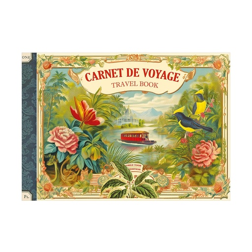 [GTCV010] CAHIER ILLUSTRE 48 PAGES 21 X 15 CM - VOYAGE