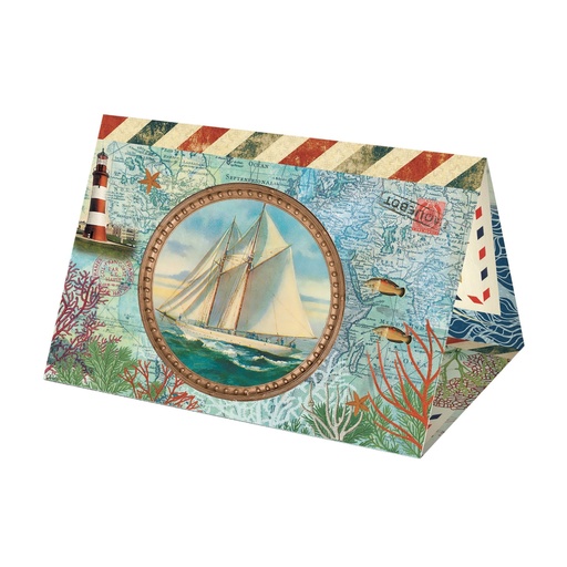 [CCGTZ013] CARTE CHEVALET 3 VOLETS 10,5 X 7 + ENVELOPPE 