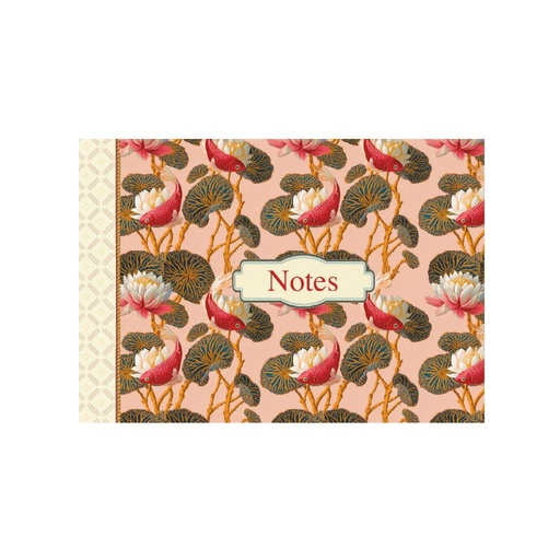 [GTCL009] MINI CAHIER 48 PAGES 15 X 10 CM - PATTERN ROSE POISSON