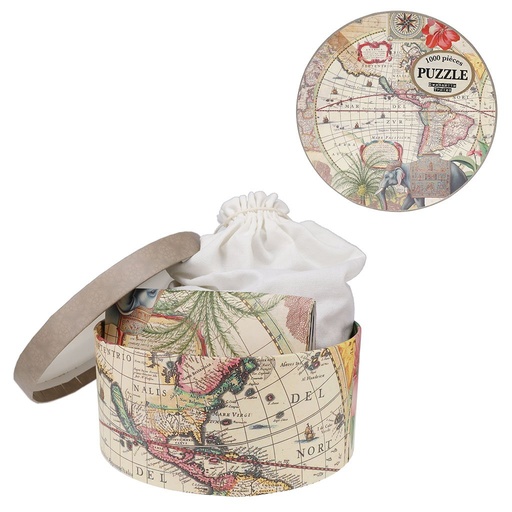 [GTPUZZ006] PUZZLE 1000 PCS 50 x 70 CM + POCHON - MAPPEMONDE