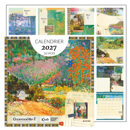 [CALCLA516] CALENDRIER CLASSIQUE 16 MOIS 2027 - GWENAELLE TROLEZ IMPRESSIONNISTES